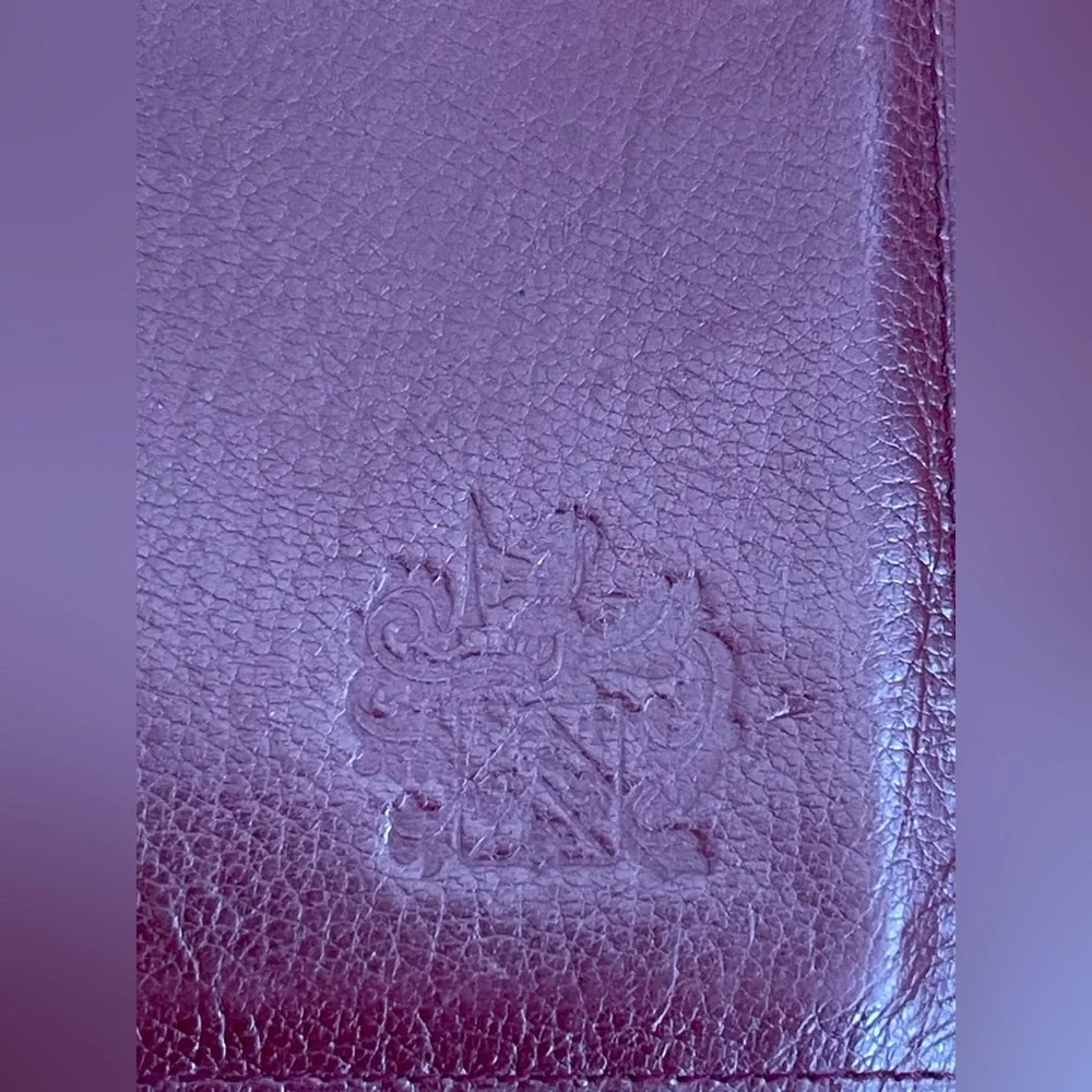 Vintage Piaget Burgundy Leather Portfolio with Notebook or Passport Cover